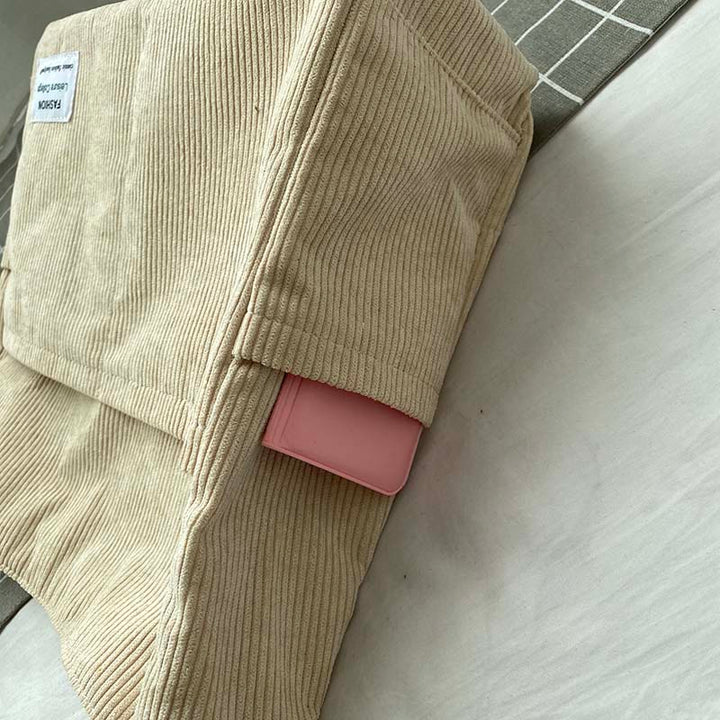 CALORA_ Corduroy Schoudertas voor Stijl en Functionaliteit
