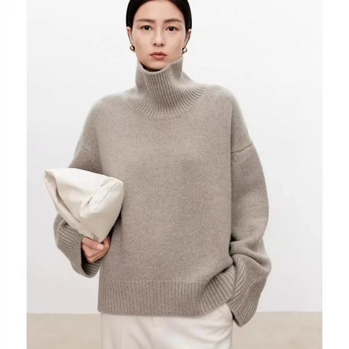 CALORA_ Cristina | Dames high-end coltrui met dikke stiksels