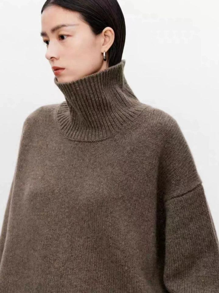 CALORA_ Cristina | Dames high-end coltrui met dikke stiksels