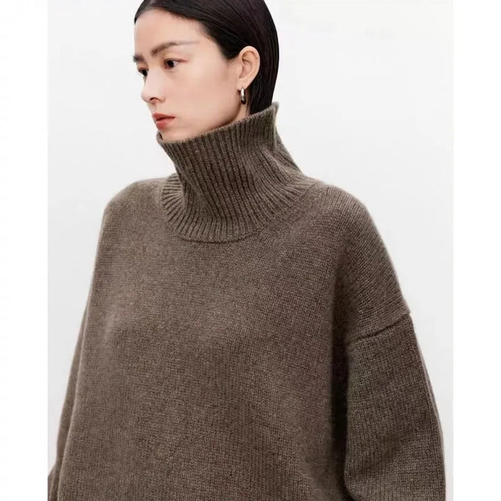 CALORA_ Cristina | Dames high-end coltrui met dikke stiksels