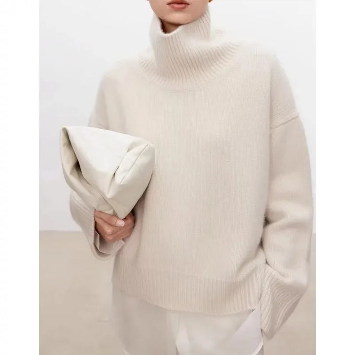 CALORA_ Cristina | Dames high-end coltrui met dikke stiksels