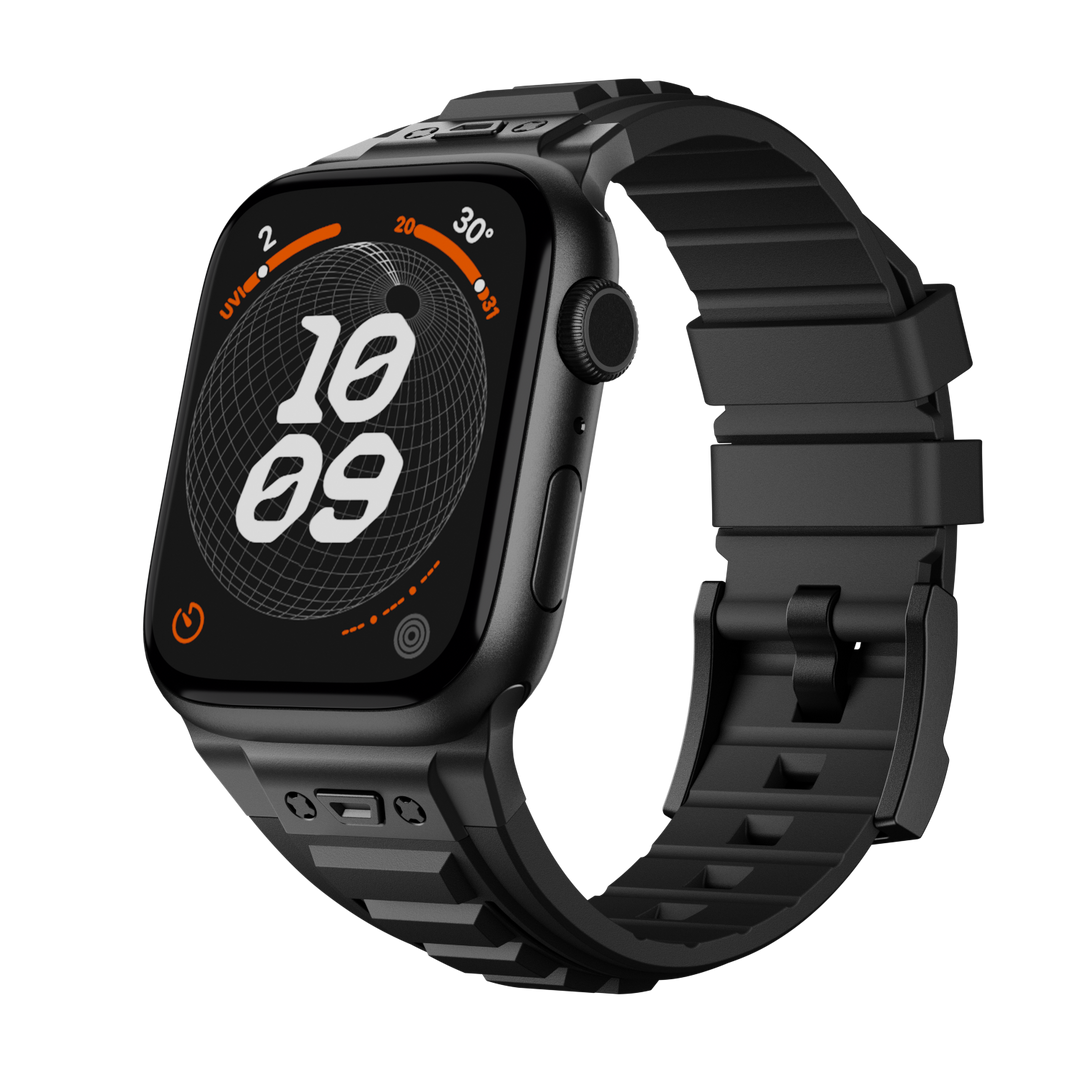 CALORA_ DZ003 Tactische Siliconen Band Voor Apple Watch Met Hoog Comfort