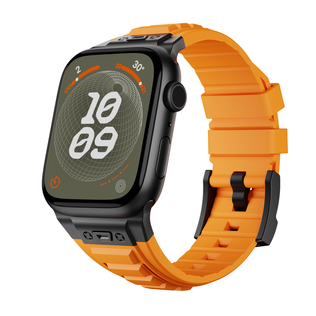 CALORA_ DZ003 Tactische Siliconen Band Voor Apple Watch Met Hoog Comfort