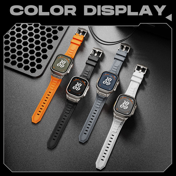 CALORA_ DZ003 Tactische Siliconen Band Voor Apple Watch Met Hoog Comfort