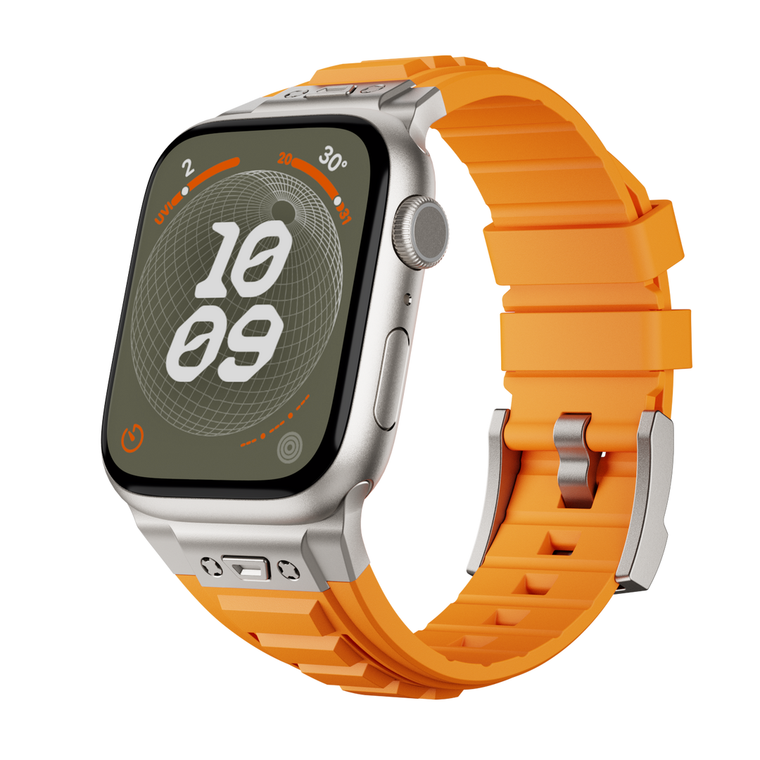 CALORA_ DZ003 Tactische Siliconen Band Voor Apple Watch Met Hoog Comfort