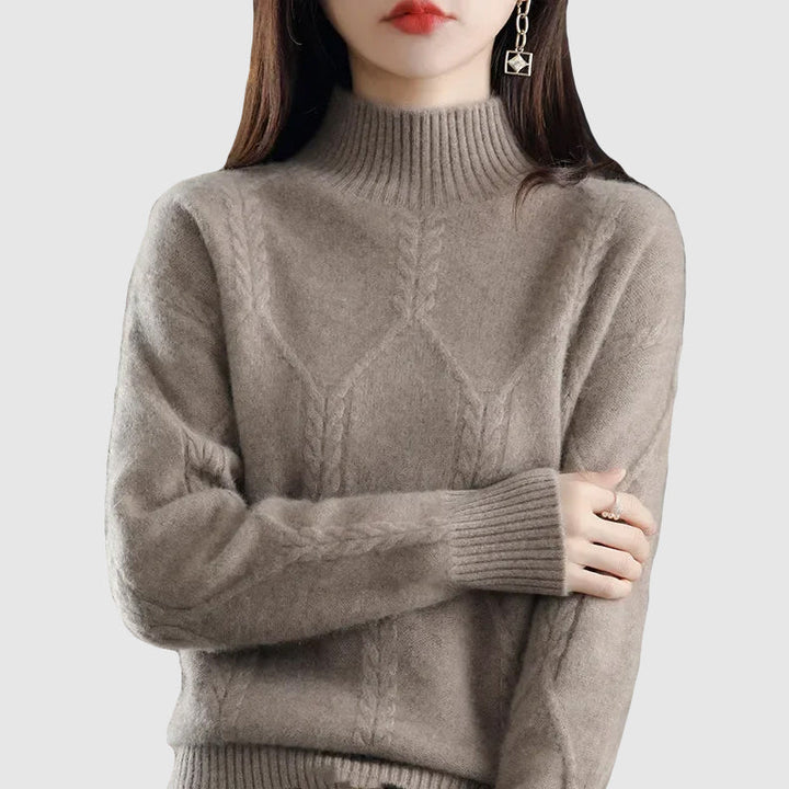 CALORA_ Dama | Dames winter dikke half coltrui