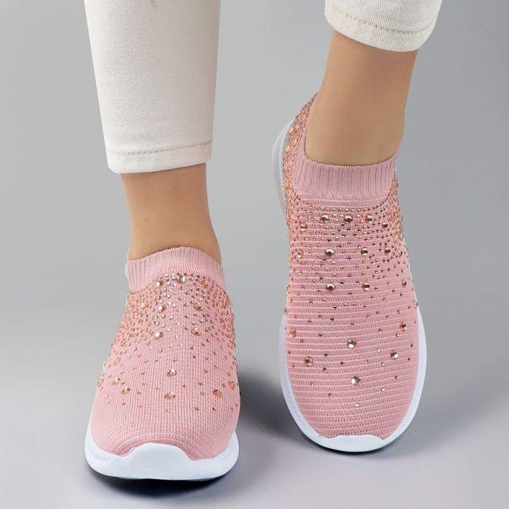 CALORA_ Dames Ademende Crystal Instappers voor Wandelen en Comfort