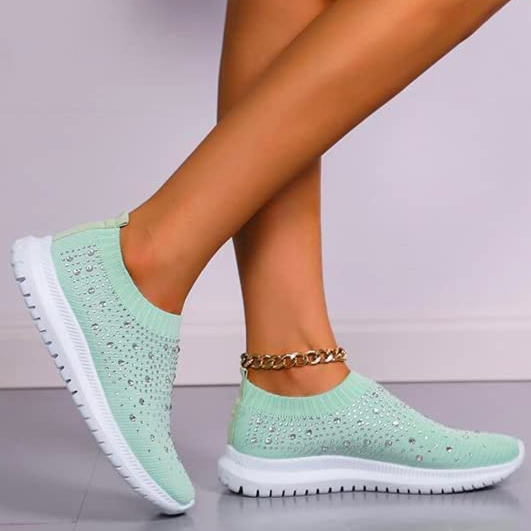 CALORA_ Dames Ademende Crystal Instappers voor Wandelen en Comfort