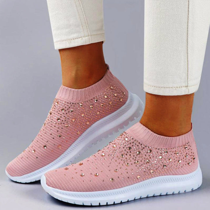CALORA_ Dames Ademende Crystal Instappers voor Wandelen en Comfort
