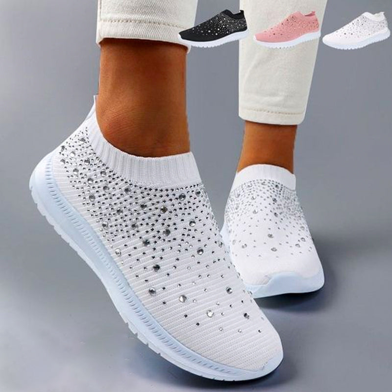CALORA_ Dames Ademende Crystal Instappers voor Wandelen en Comfort