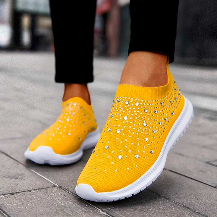 CALORA_ Dames Ademende Crystal Instappers voor Wandelen en Comfort