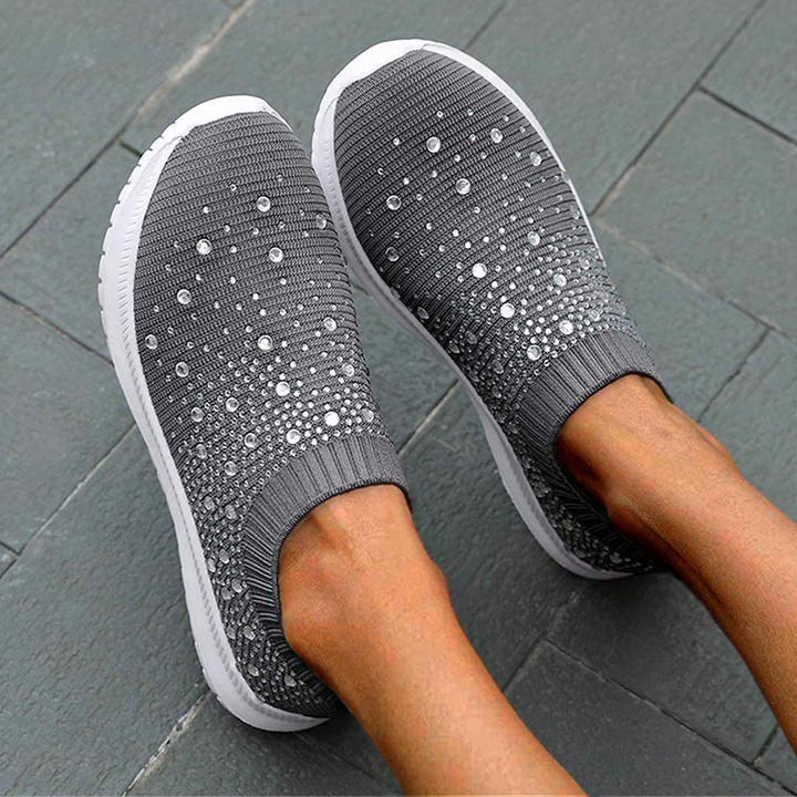 CALORA_ Dames Ademende Crystal Instappers voor Wandelen en Comfort