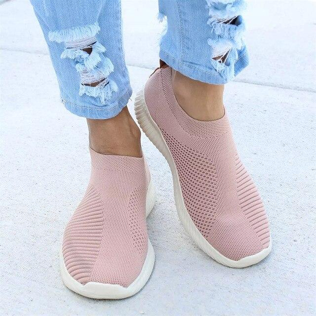 CALORA_ Dames Ademende Crystal Instappers voor Wandelen en Comfort