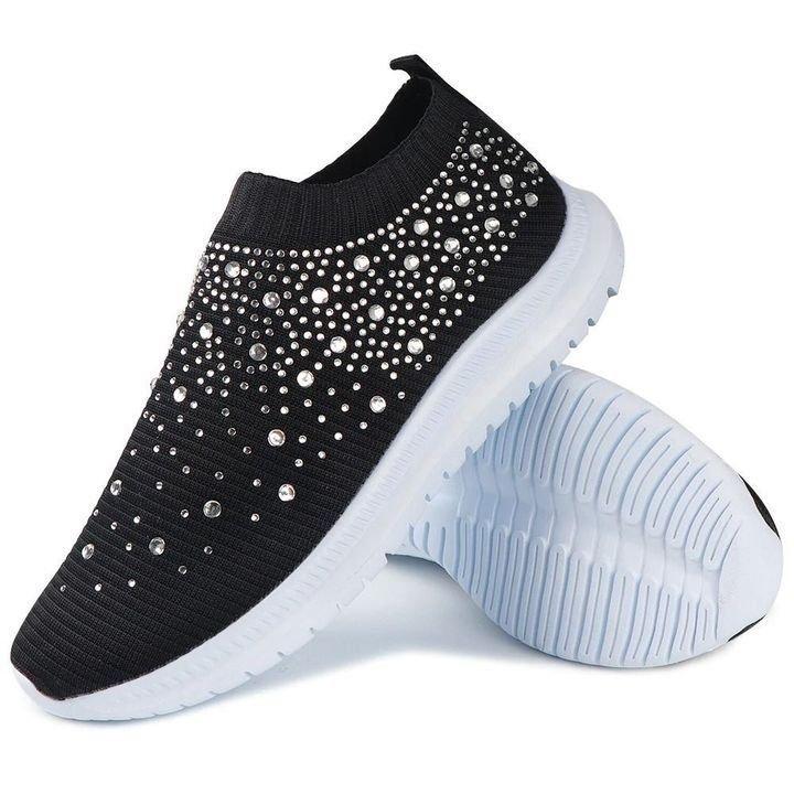 CALORA_ Dames Ademende Crystal Instappers voor Wandelen en Comfort