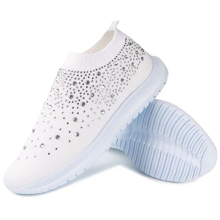 CALORA_ Dames Ademende Crystal Instappers voor Wandelen en Comfort