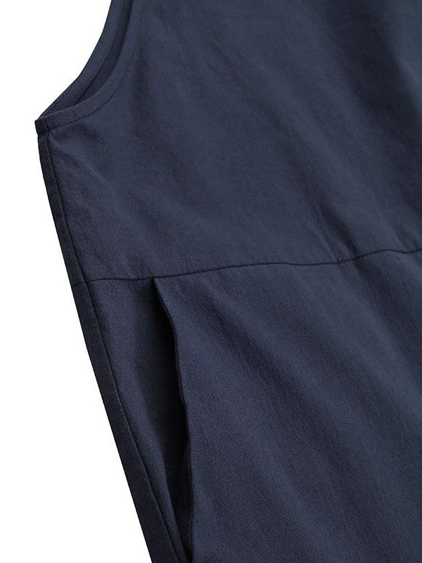 CALORA_ Dames Casual Jumpsuit met Knopen en Verstelbare Bretels