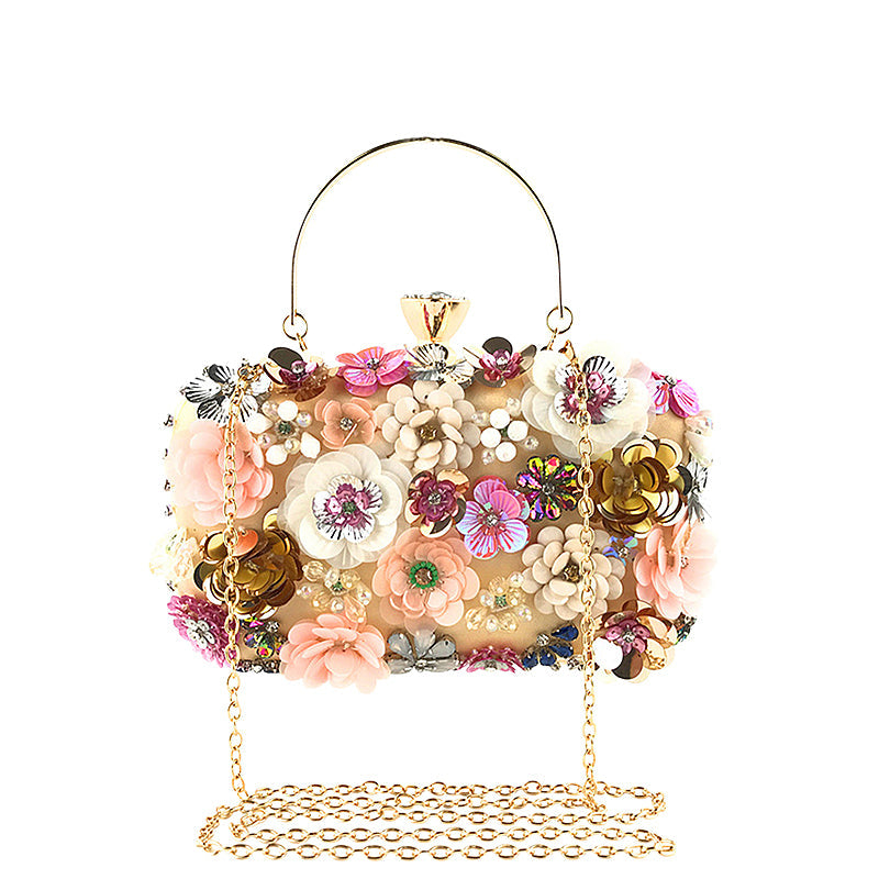 CALORA_ Dames Clutch Tas van Vegan Leer met Goudkleurige Details en Zachte Voering