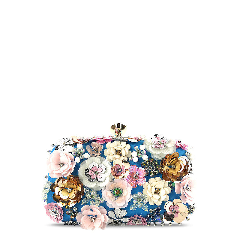 CALORA_ Dames Clutch Tas van Vegan Leer met Goudkleurige Details en Zachte Voering