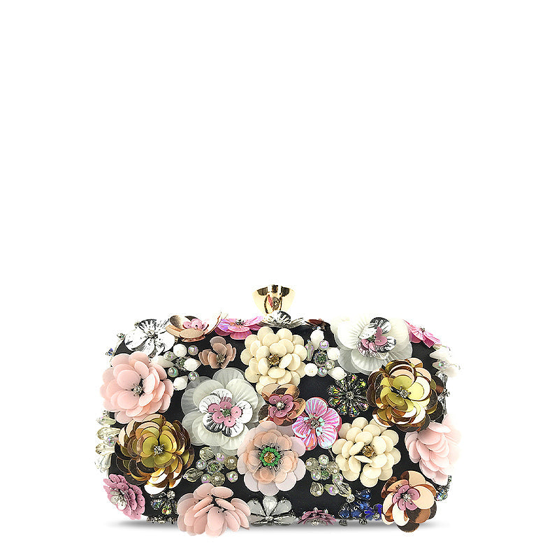 CALORA_ Dames Clutch Tas van Vegan Leer met Goudkleurige Details en Zachte Voering