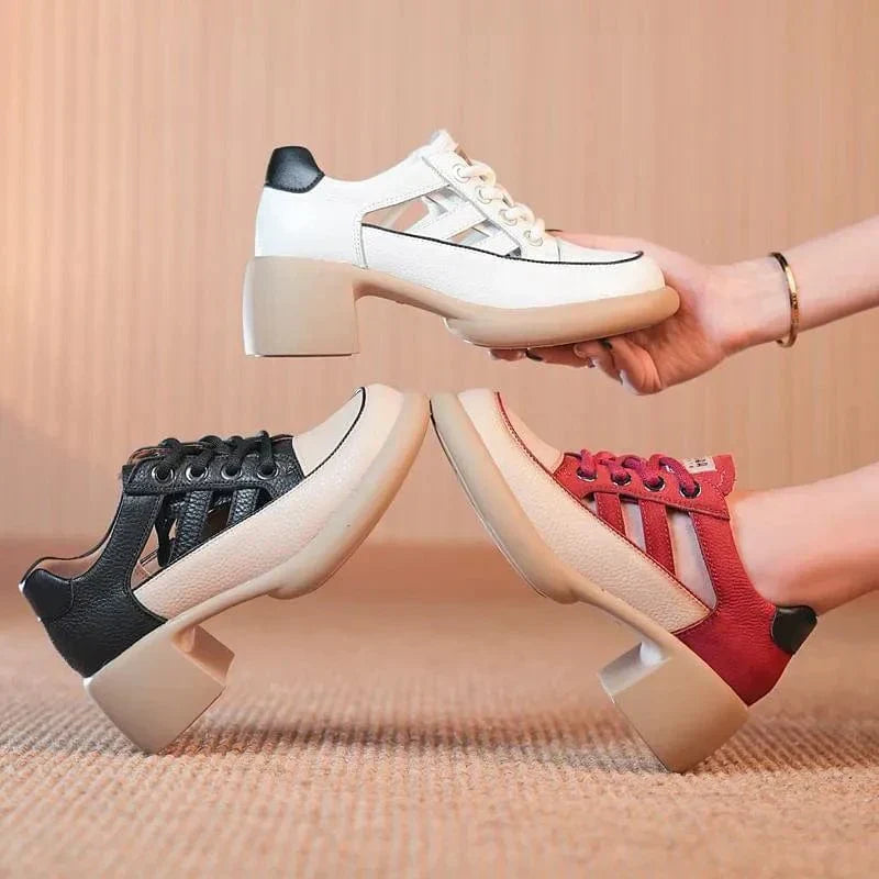CALORA_ Dames Hoge Hakken Sandalen met Elegante Stijl en Comfort