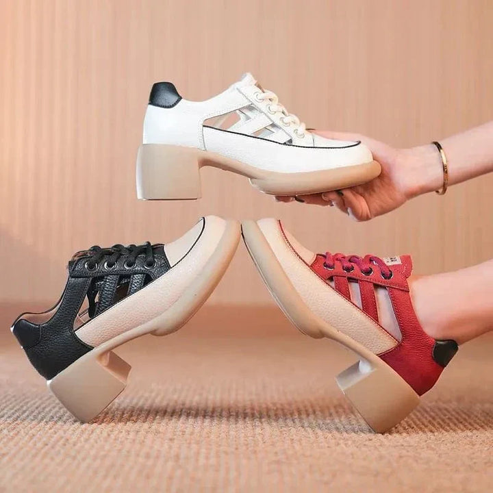 CALORA_ Dames Hoge Hakken Sandalen met Elegante Stijl en Comfort
