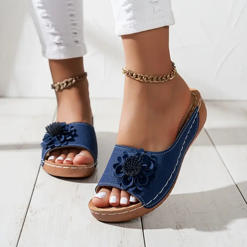 CALORA_ Dames Sandalen met Steun en Lichtgewicht Zool voor Comfort