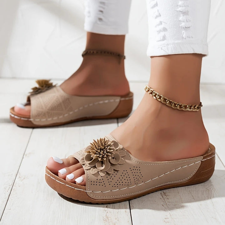 CALORA_ Dames Sandalen met Steun en Lichtgewicht Zool voor Comfort