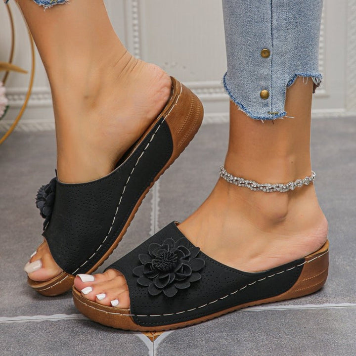 CALORA_ Dames Sandalen met Steun en Lichtgewicht Zool voor Comfort