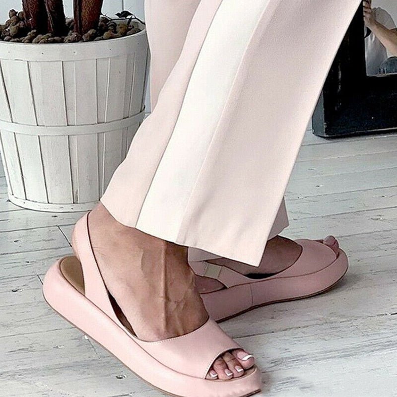 CALORA_ Dames Slingback Ballerina's met Open Neus voor Casual Wear