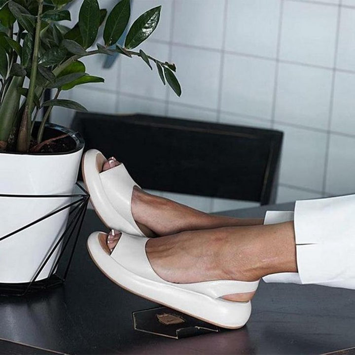 CALORA_ Dames Slingback Ballerina's met Open Neus voor Casual Wear