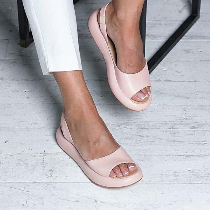 CALORA_ Dames Slingback Ballerina's met Open Neus voor Casual Wear