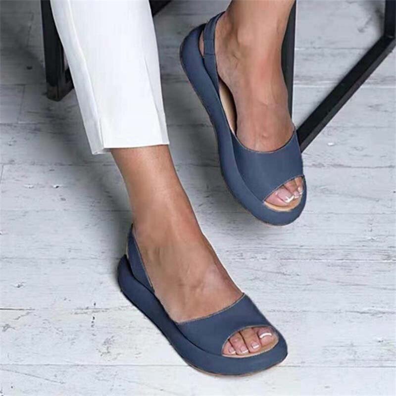 CALORA_ Dames Slingback Ballerina's met Open Neus voor Casual Wear
