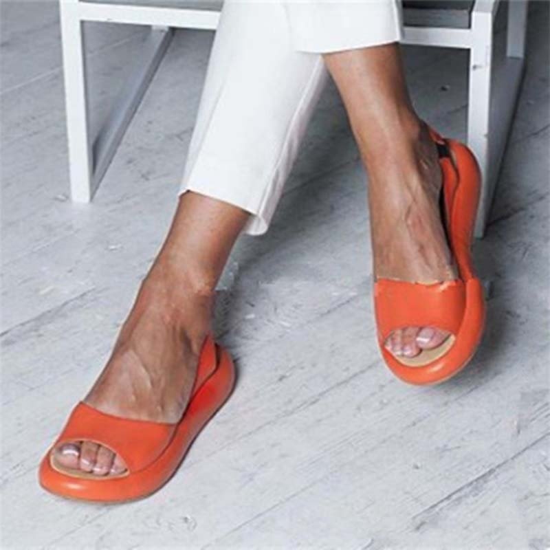 CALORA_ Dames Slingback Ballerina's met Open Neus voor Casual Wear
