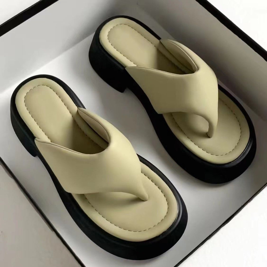 CALORA_ Dames Slippers met Dikke Zool en Antislip - Zomer