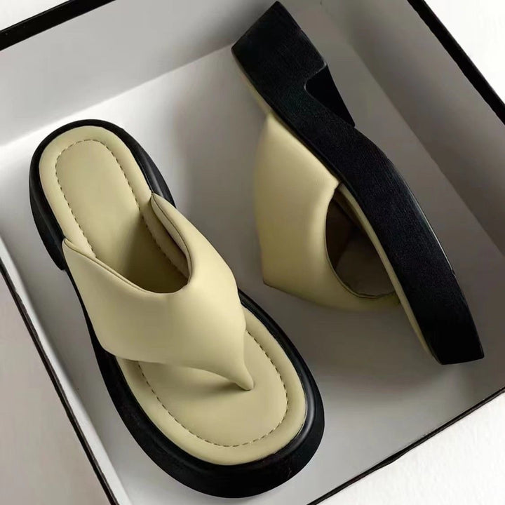 CALORA_ Dames Slippers met Dikke Zool en Antislip - Zomer