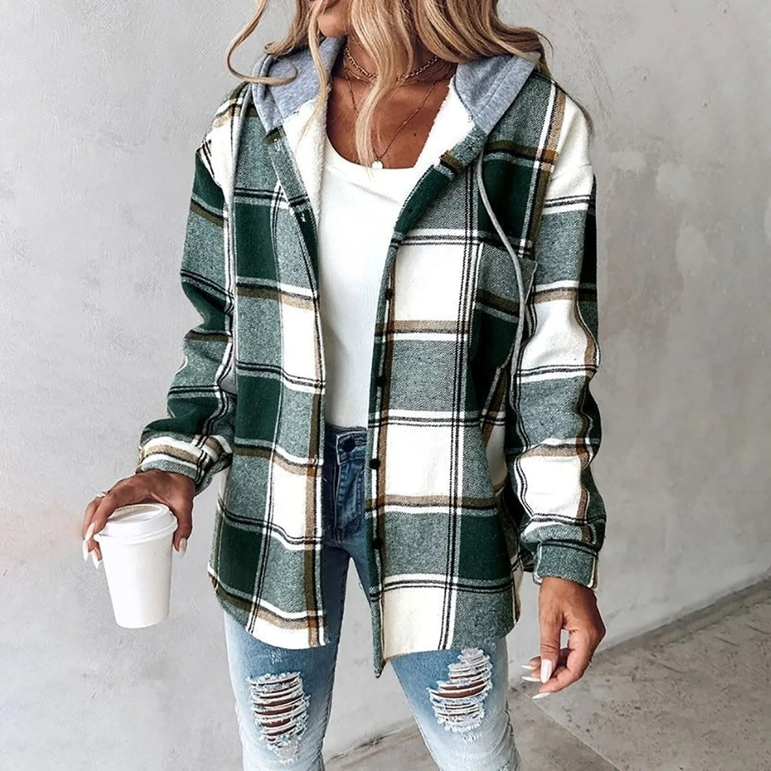CALORA_ Dames Zomer Jas Vest Met Print en Capuchon voor Koele Avonden