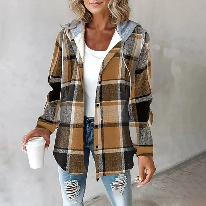 CALORA_ Dames Zomer Jas Vest Met Print en Capuchon voor Koele Avonden