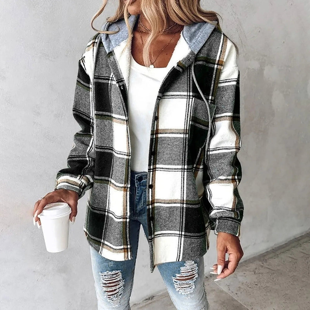 CALORA_ Dames Zomer Jas Vest Met Print en Capuchon voor Koele Avonden