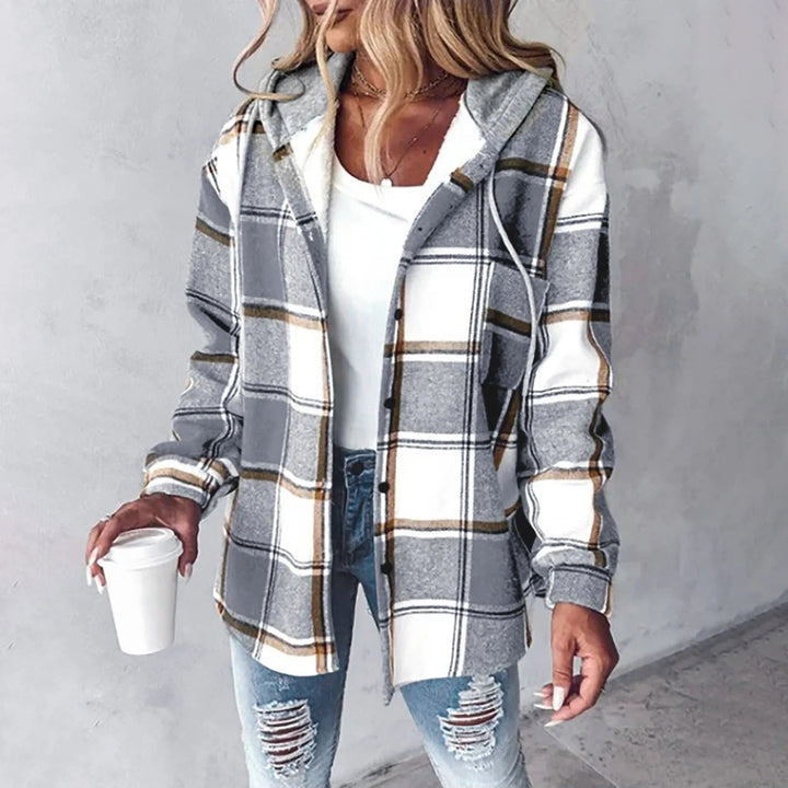 CALORA_ Dames Zomer Jas Vest Met Print en Capuchon voor Koele Avonden