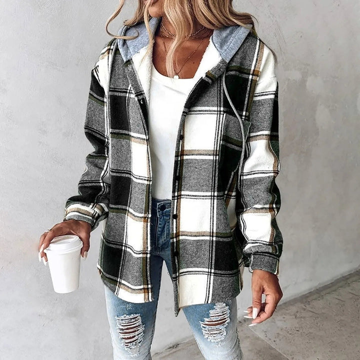 CALORA_ Dames Zomer Jas Vest Met Print en Capuchon voor Koele Avonden
