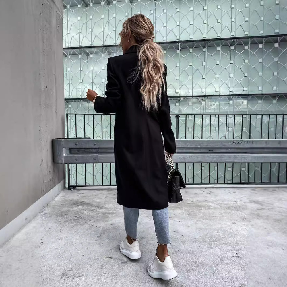 CALORA_ Diane | Elegante trenchcoat met knopen voor dames