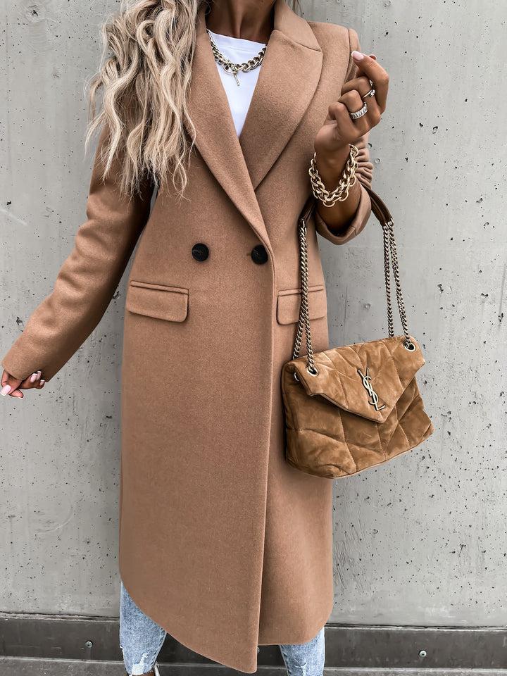 CALORA_ Diane | Elegante trenchcoat met knopen voor dames