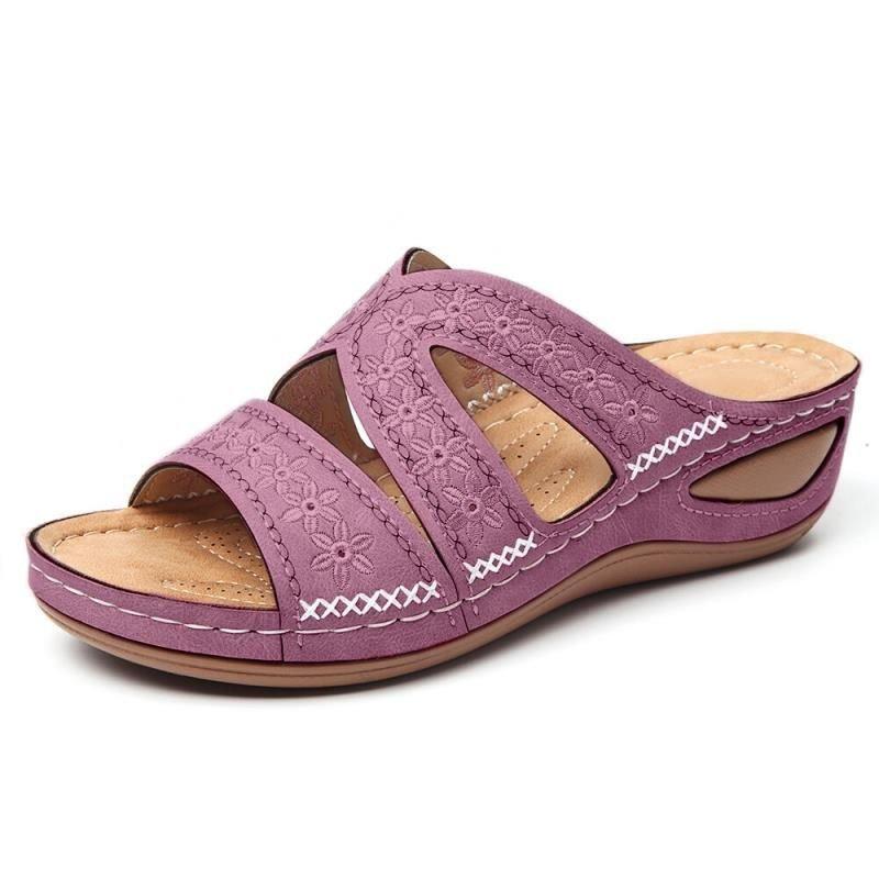CALORA_ Dikke Platform Slipper Sandalen voor Grootte en Comfort