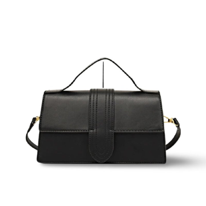 Divina | Luxe Schoudertas - Leren schouder tas - Zwart - #Calora#