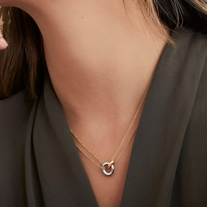 CALORA_ ELENA | Gouden Ketting met Cirkelhanger