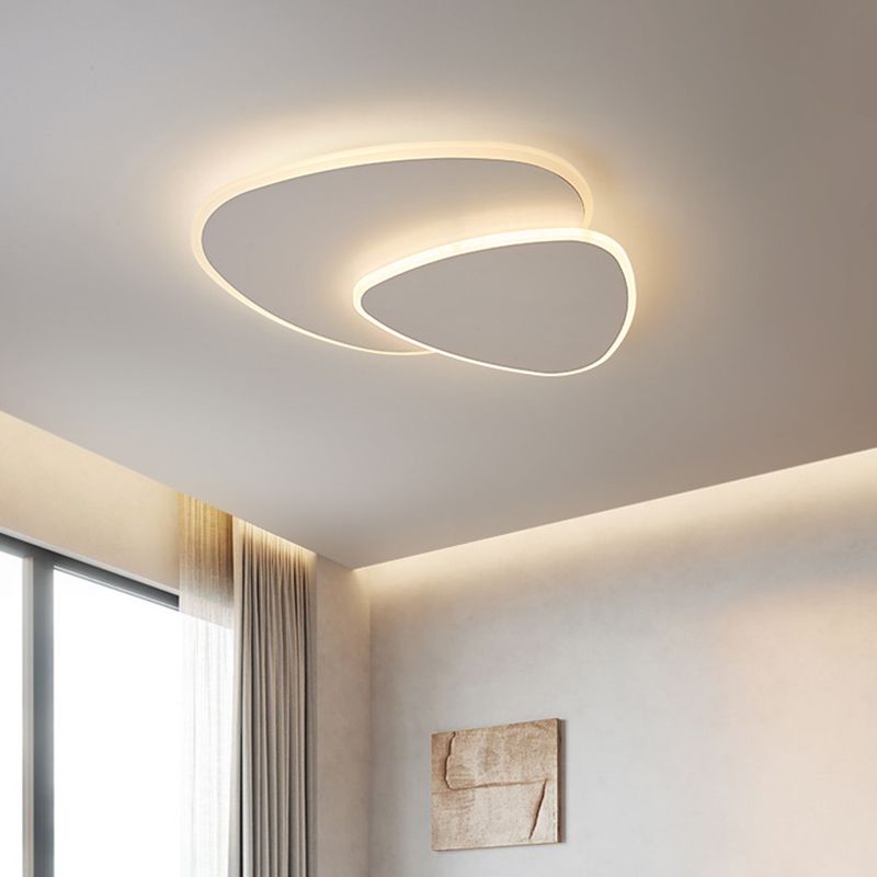 CALORA_ EclàtLighting | Moderne LED Plafondlamp van Metaal en Acryl in Wit voor Slaapkamer