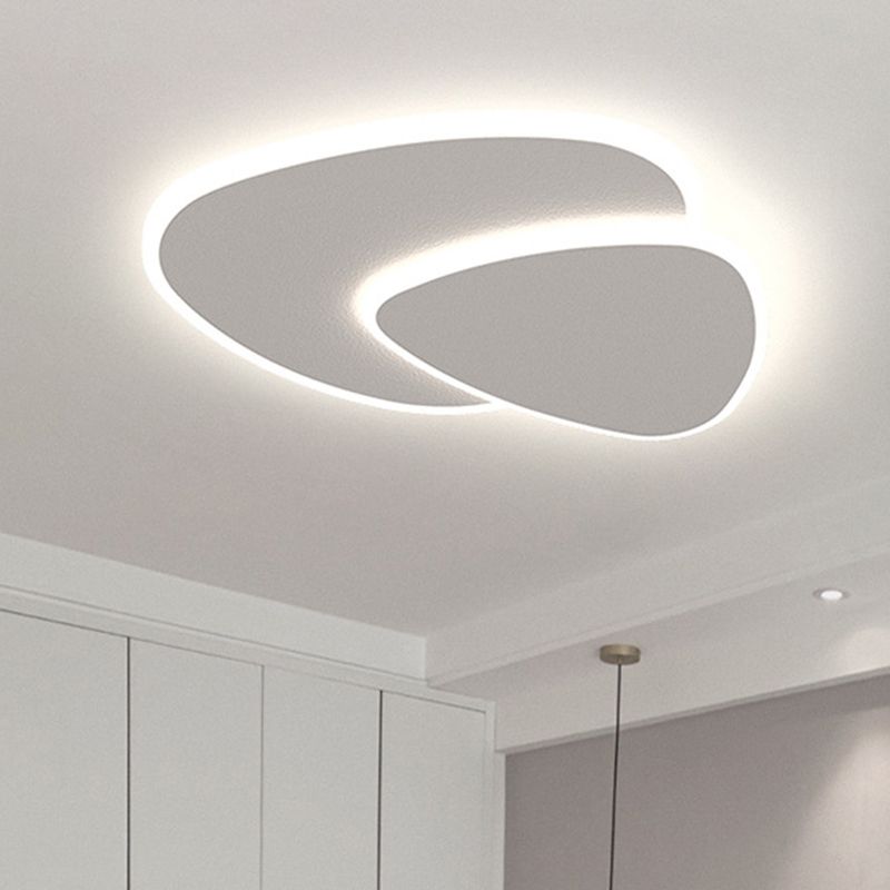 CALORA_ EclàtLighting | Moderne LED Plafondlamp van Metaal en Acryl in Wit voor Slaapkamer
