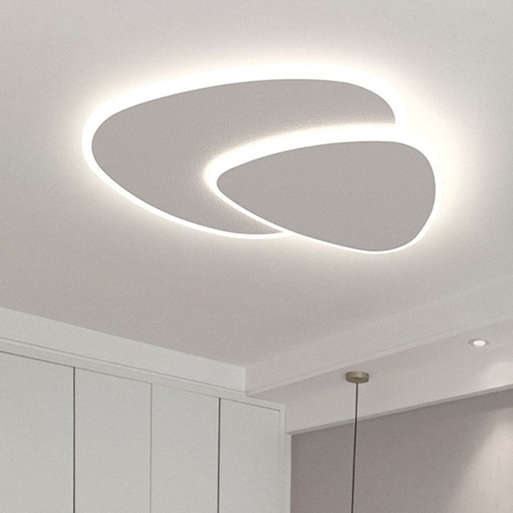 CALORA_ EclàtLighting | Moderne LED Plafondlamp van Metaal en Acryl in Wit voor Slaapkamer