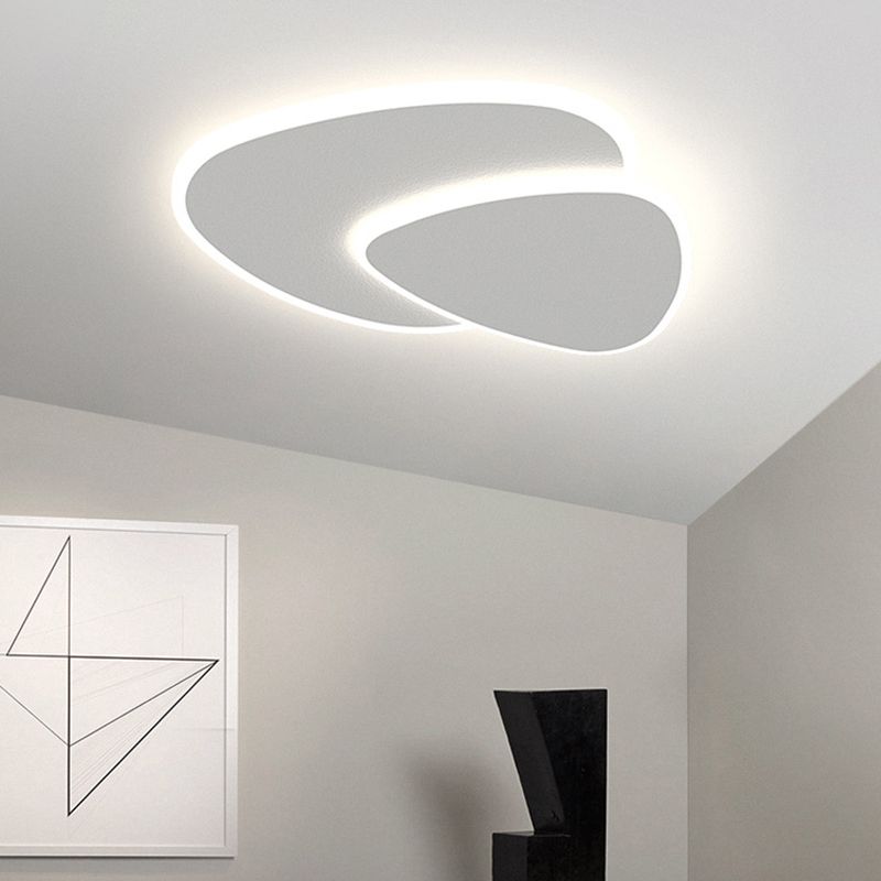CALORA_ EclàtLighting | Moderne LED Plafondlamp van Metaal en Acryl in Wit voor Slaapkamer