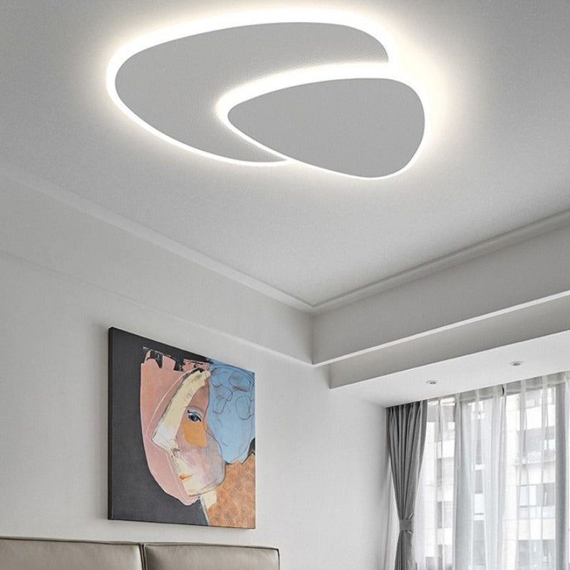 CALORA_ EclàtLighting | Moderne LED Plafondlamp van Metaal en Acryl in Wit voor Slaapkamer